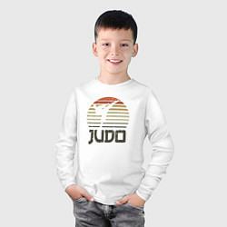 Лонгслив хлопковый детский Judo fighter, цвет: белый — фото 2