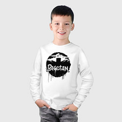 Лонгслив хлопковый детский Дагестанский пейзаж, цвет: белый — фото 2