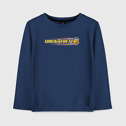 Лонгслив хлопковый детский Хэллоуин - сладость или гадость, цвет: тёмно-синий