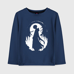Лонгслив хлопковый детский Аниме гот, цвет: тёмно-синий