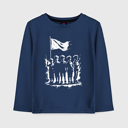 Лонгслив хлопковый детский Юные хранители знамени, цвет: тёмно-синий