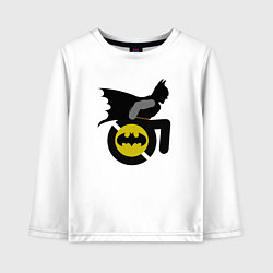 Лонгслив хлопковый детский Batman race, цвет: белый