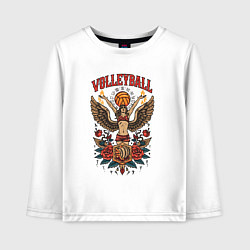 Детский лонгслив Волейбол в стиле тату
