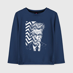 Лонгслив хлопковый детский Lynch Peaks, цвет: тёмно-синий