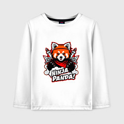 Детский лонгслив Ниндзя-панда в бою