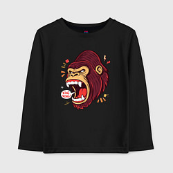 Детский лонгслив Рычащий король горилл