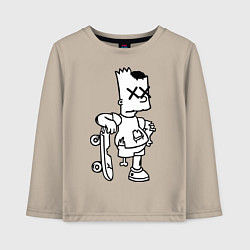 Лонгслив хлопковый детский Bart Simpsons Zombie, цвет: миндальный
