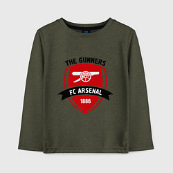 Лонгслив хлопковый детский FC Arsenal: The Gunners, цвет: меланж-хаки