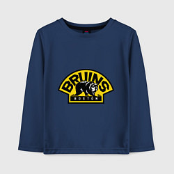 Лонгслив хлопковый детский HC Boston Bruins Label, цвет: тёмно-синий