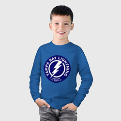 Лонгслив хлопковый детский HC Tampa Bay Lightning, цвет: синий — фото 2