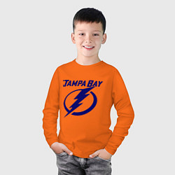 Лонгслив хлопковый детский HC Tampa Bay, цвет: оранжевый — фото 2