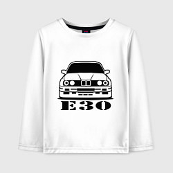 Лонгслив хлопковый детский E30, цвет: белый