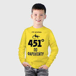 Лонгслив хлопковый детский Рэй Брэдбери, цвет: желтый — фото 2