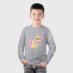 Лонгслив хлопковый детский Пони пегас Флаттершай, цвет: меланж — фото 2