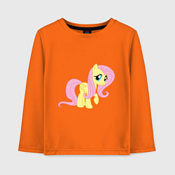 Лонгслив хлопковый детский Пони пегас Флаттершай, цвет: оранжевый