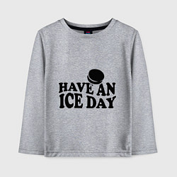 Лонгслив хлопковый детский Have an ice day, цвет: меланж