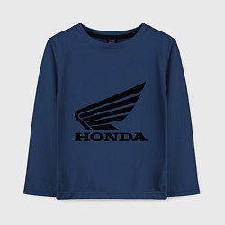 Лонгслив хлопковый детский Honda Motor, цвет: тёмно-синий