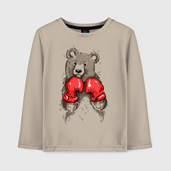 Детский лонгслив Bear Boxing