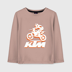 Детский лонгслив KTM белый