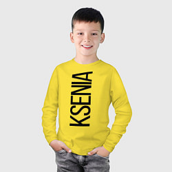 Лонгслив хлопковый детский Ксения цвета желтый — фото 2