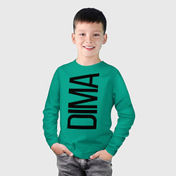 Лонгслив хлопковый детский Дима, цвет: зеленый — фото 2