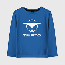 Лонгслив хлопковый детский Tiesto, цвет: синий