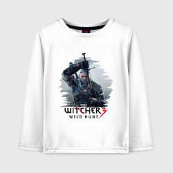 Лонгслив хлопковый детский The Witcher 3, цвет: белый