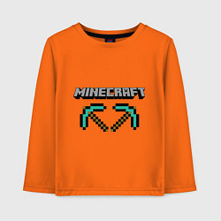 Лонгслив хлопковый детский Minecraft Hero, цвет: оранжевый