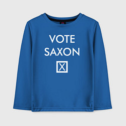 Лонгслив хлопковый детский Vote Saxon, цвет: синий