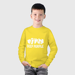 Лонгслив хлопковый детский Deep Purple, цвет: желтый — фото 2