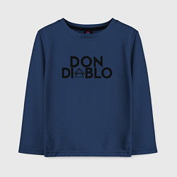 Лонгслив хлопковый детский Don Diablo, цвет: тёмно-синий