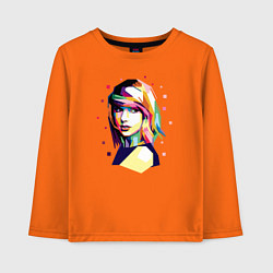 Лонгслив хлопковый детский Taylor Swift Art, цвет: оранжевый