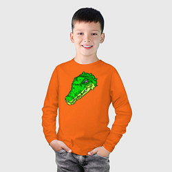Лонгслив хлопковый детский Jones, цвет: оранжевый — фото 2