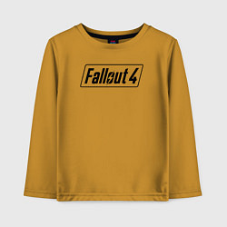 Лонгслив хлопковый детский Fallout 4, цвет: горчичный