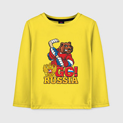 Детский лонгслив Hockey: Go Russia