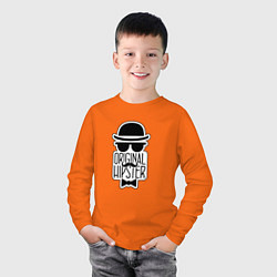 Лонгслив хлопковый детский Original Hipster, цвет: оранжевый — фото 2