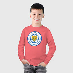 Лонгслив хлопковый детский Leicester City FC, цвет: коралловый — фото 2