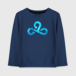 Лонгслив хлопковый детский Cloud9 Foil Металлический эффект, цвет: тёмно-синий