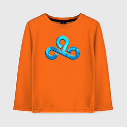 Лонгслив хлопковый детский Cloud9 Foil Металлический эффект, цвет: оранжевый