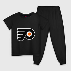 Пижама хлопковая детская Philadelphia Flyers, цвет: черный