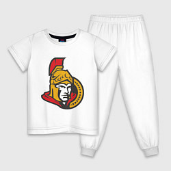 Пижама хлопковая детская Ottawa Senators, цвет: белый