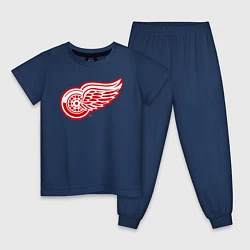 Пижама хлопковая детская Detroit Red Wings, цвет: тёмно-синий