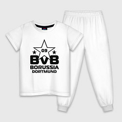Пижама хлопковая детская BVB Star 1909, цвет: белый