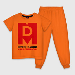 Пижама хлопковая детская Depeche Mode: Black Celebration, цвет: оранжевый
