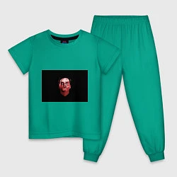 Пижама хлопковая детская Dark Moriarty, цвет: зеленый