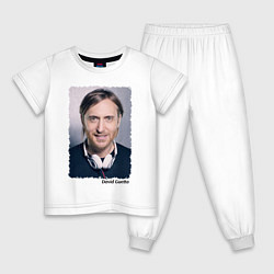 Пижама хлопковая детская David Guetta, цвет: белый