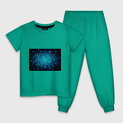 Пижама хлопковая детская SkyNet, цвет: зеленый