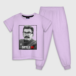 Пижама хлопковая детская Stalin: Style in, цвет: лаванда