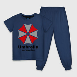 Пижама хлопковая детская Umbrella corporation, цвет: тёмно-синий