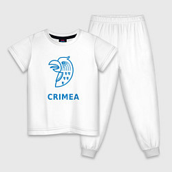 Пижама хлопковая детская Crimea, цвет: белый
